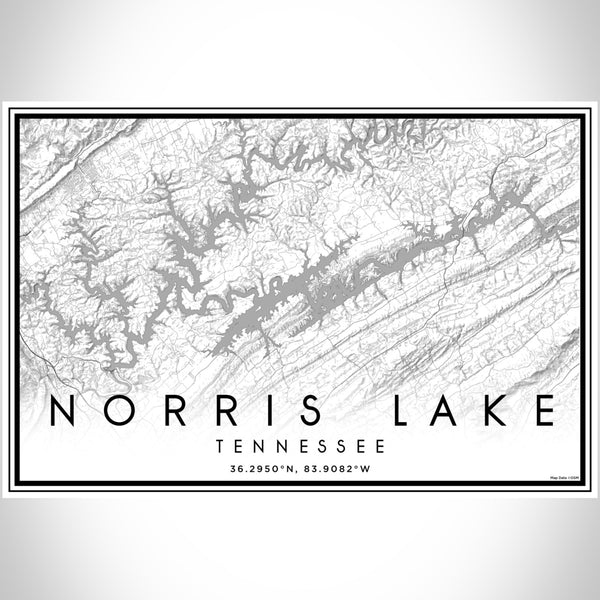 Norris Lake - Tennessee Classic Map Print