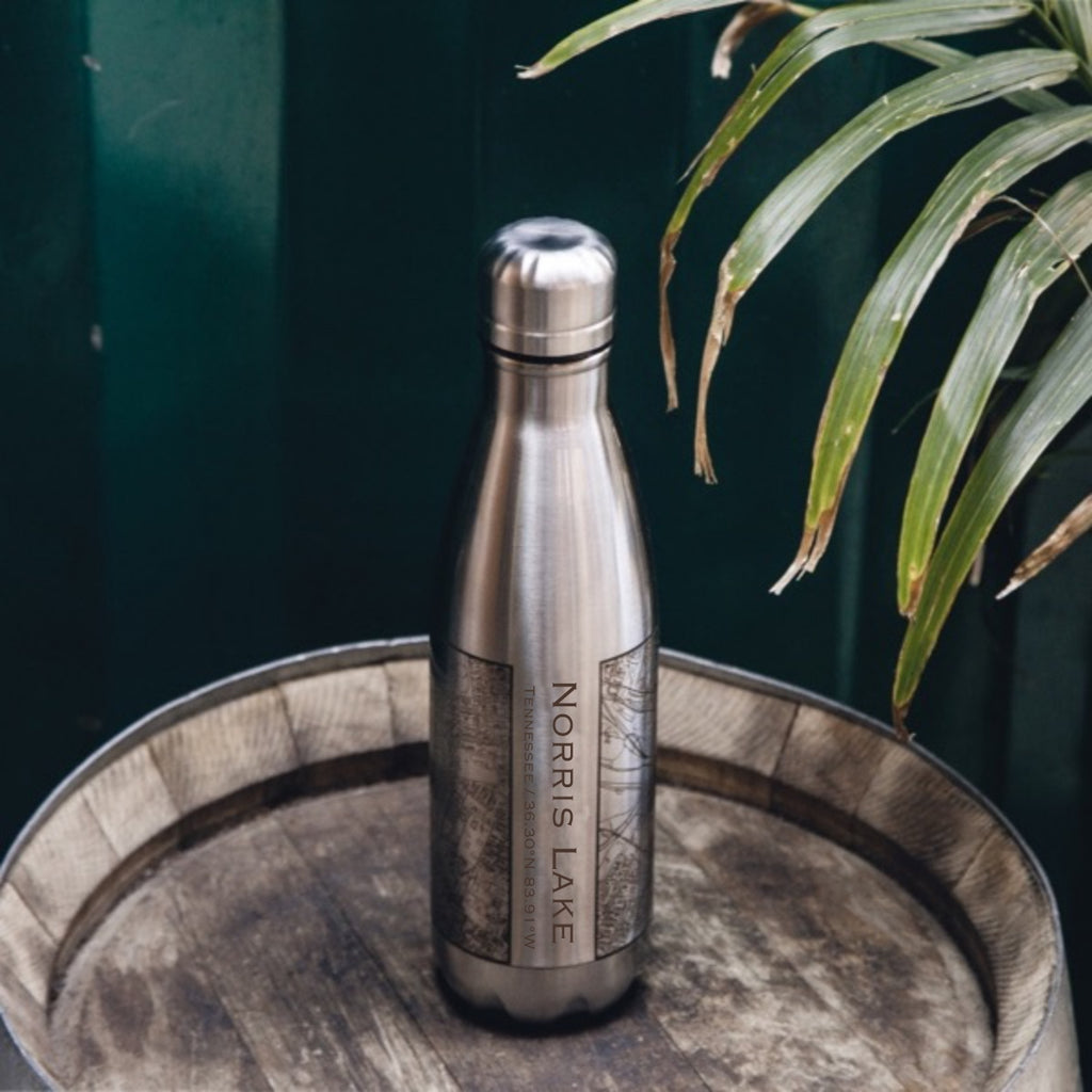 Norris Lake - Tennessee Map Insulated Bottle