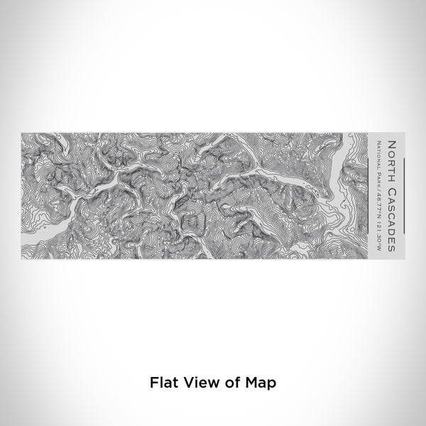 Rendered View of North Cascades National Park Map Engraving on 10oz Stainless Steel Insulated Cup with Sipping Lid