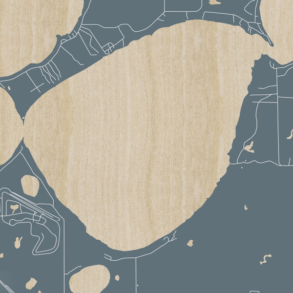 North Long Lake Minnesota Map Print in Afternoon Style Zoomed In Close Up Showing Details
