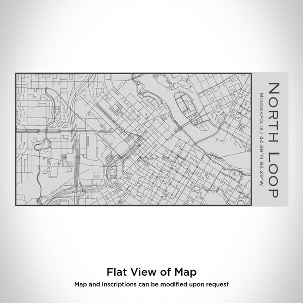 Rendered View of North Loop Minneapolis Map Engraving on 17oz Stainless Steel Insulated Cola Bottle