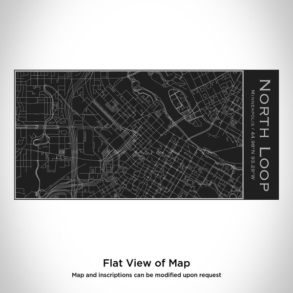 Rendered View of North Loop Minneapolis Map Engraving on 17oz Stainless Steel Insulated Cola Bottle in Black