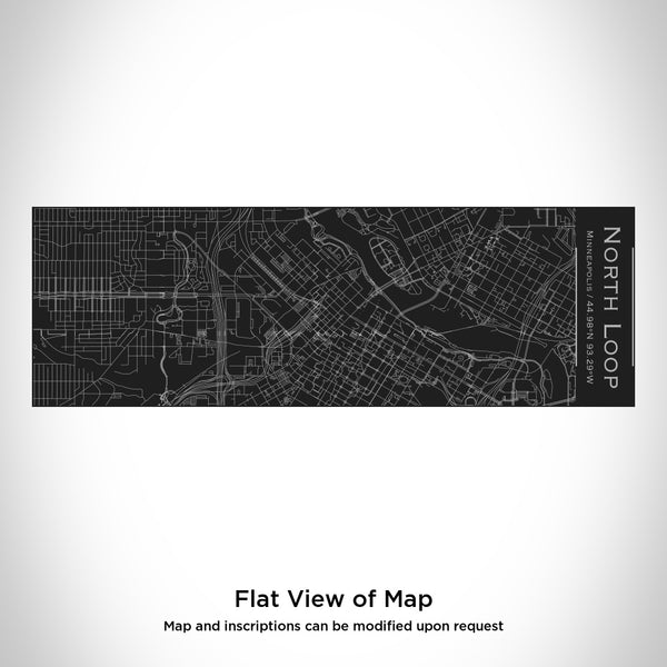 Rendered View of North Loop Minneapolis Map Engraving on 10oz Stainless Steel Insulated Cup with Sliding Lid in Black