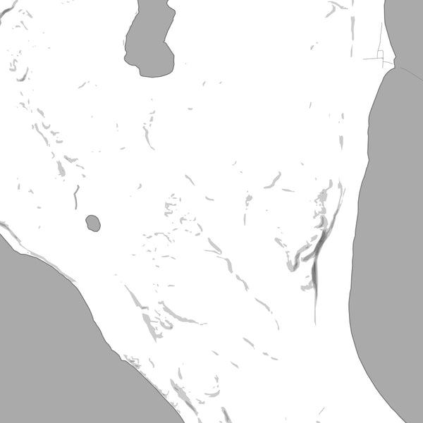 North Manitou Island Michigan Map Print in Classic Style Zoomed In Close Up Showing Details