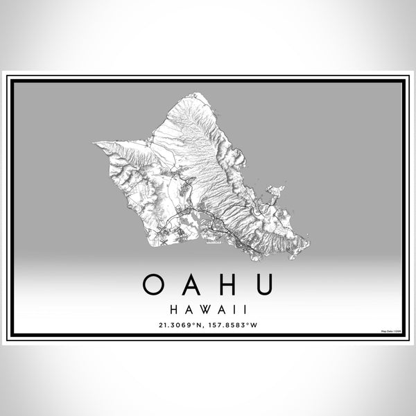 Oahu - Hawaii Classic Map Print