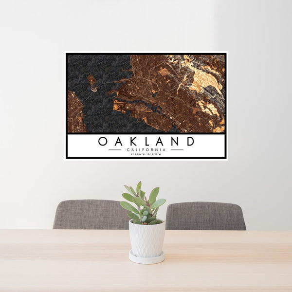 Oakland - California Map Print in Ember