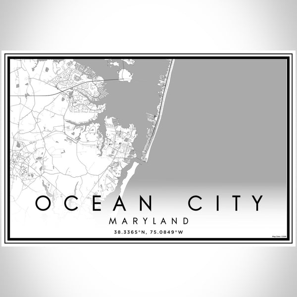 Ocean City - Maryland Classic Map Print