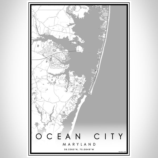 Ocean City - Maryland Classic Map Print