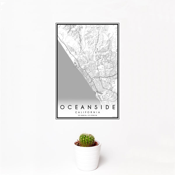 Oceanside - California Classic Map Print