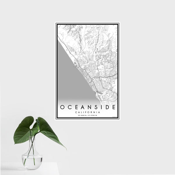 Oceanside - California Classic Map Print