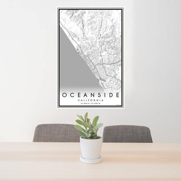 Oceanside - California Classic Map Print