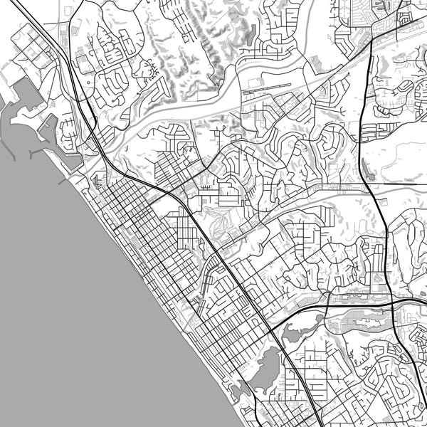 Oceanside - California Classic Map Print