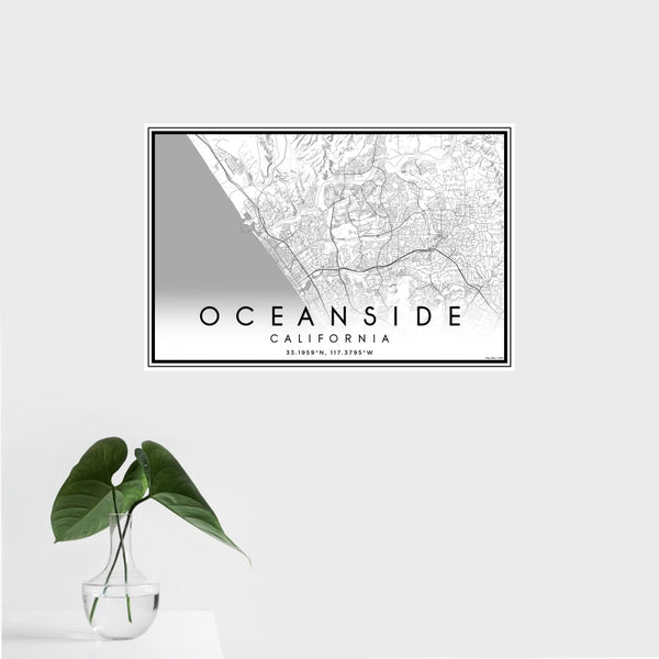 Oceanside - California Classic Map Print