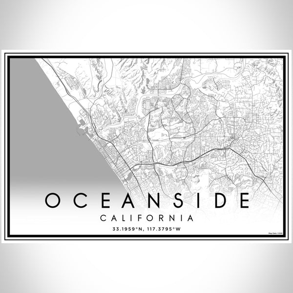 Oceanside - California Classic Map Print