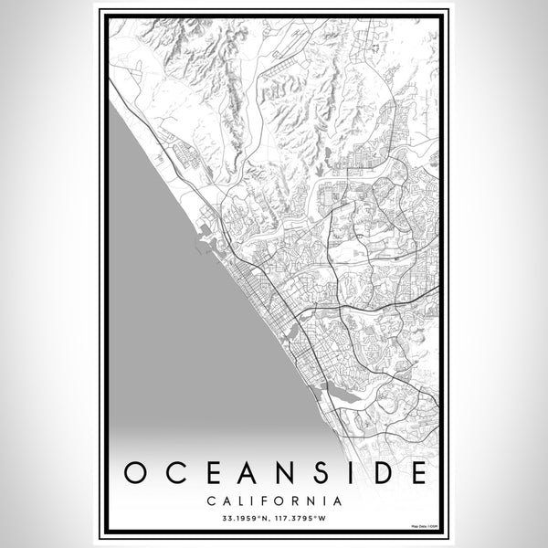 Oceanside - California Classic Map Print