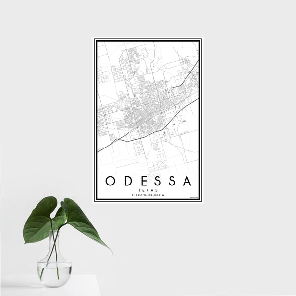 Odessa - Texas Classic Map Print