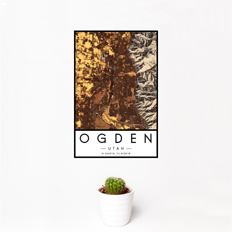 Ogden - Utah Map Print in Ember