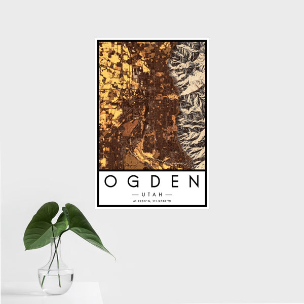 Ogden - Utah Map Print in Ember