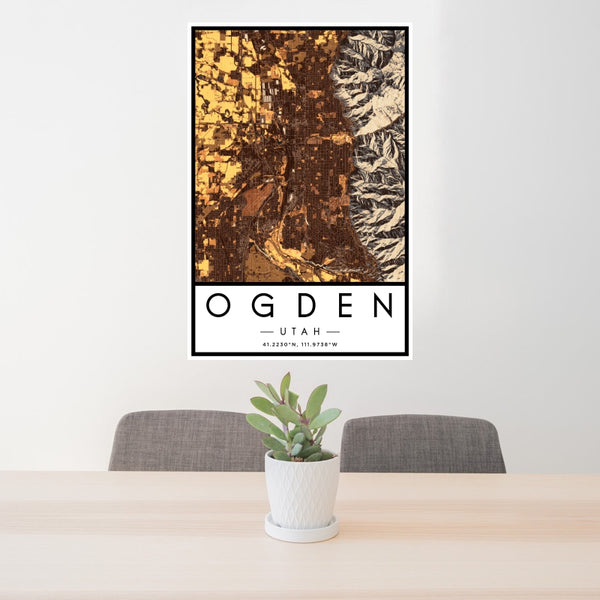 Ogden - Utah Map Print in Ember
