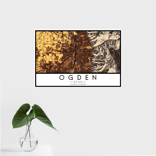 Ogden - Utah Map Print in Ember