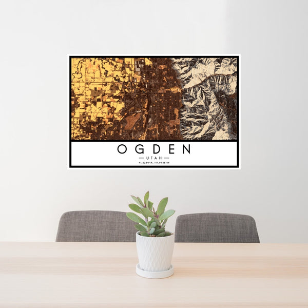 Ogden - Utah Map Print in Ember