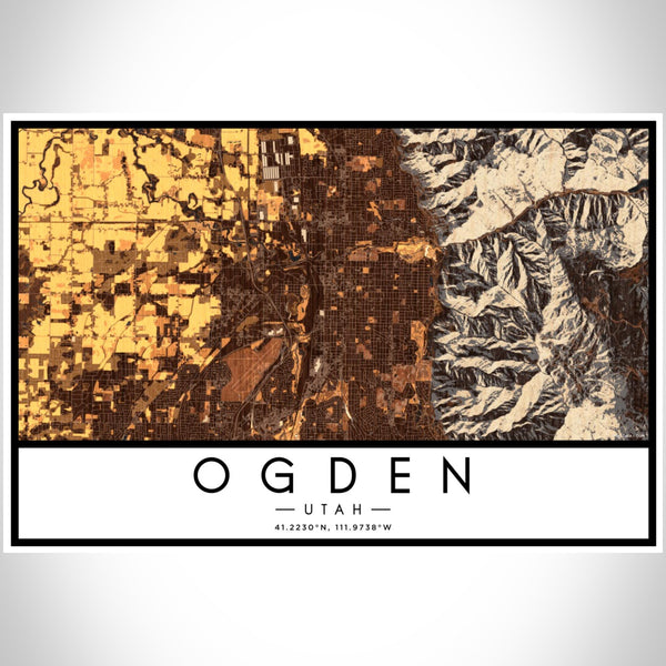 Ogden - Utah Map Print in Ember