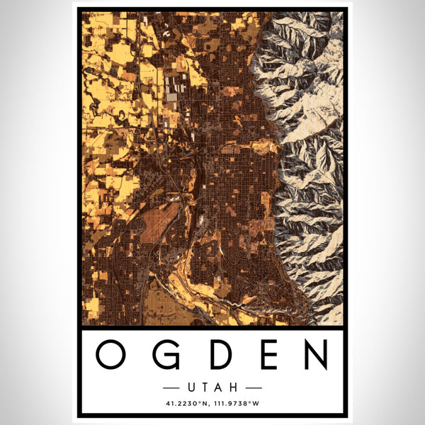 Ogden - Utah Map Print in Ember