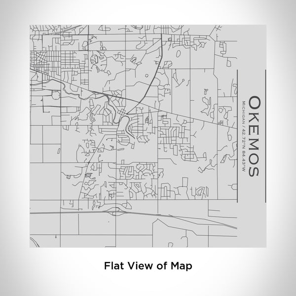 Rendered View of Okemos Michigan Map Engraving on 17oz Stainless Steel Insulated Tumbler