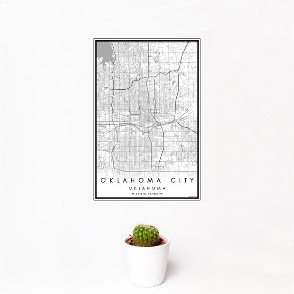 Oklahoma City - Oklahoma Classic Map Print