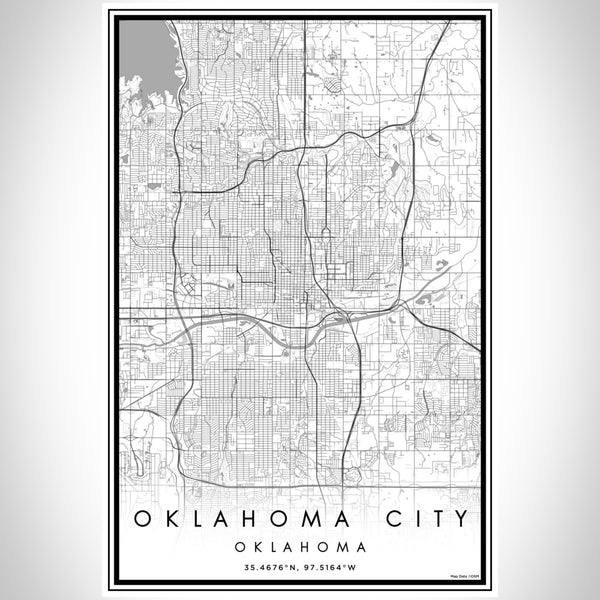 Oklahoma City - Oklahoma Classic Map Print