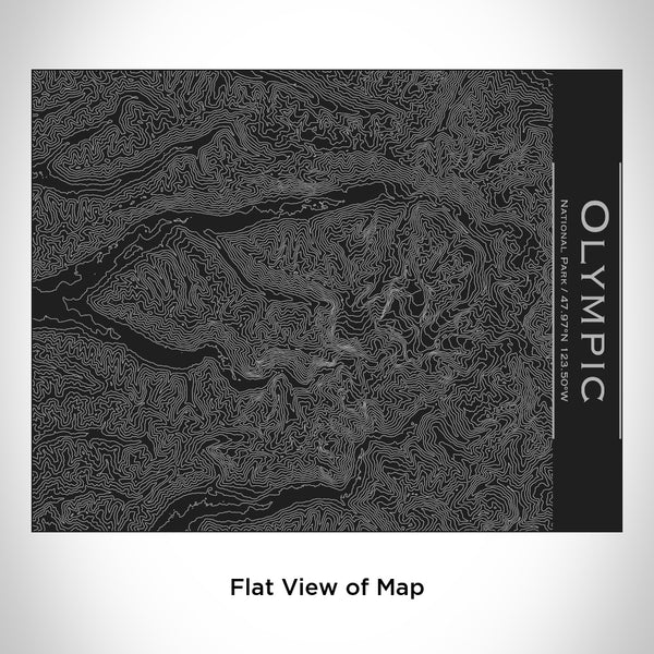 Olympic National Park - Washington Map Bottle with Bamboo Top in Matte Black