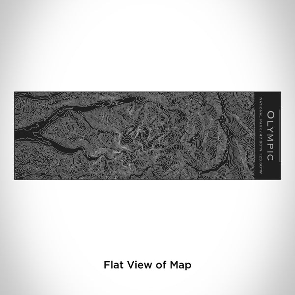 Rendered View of Olympic National Park Map Engraving on 10oz Stainless Steel Insulated Cup with Sliding Lid in Black
