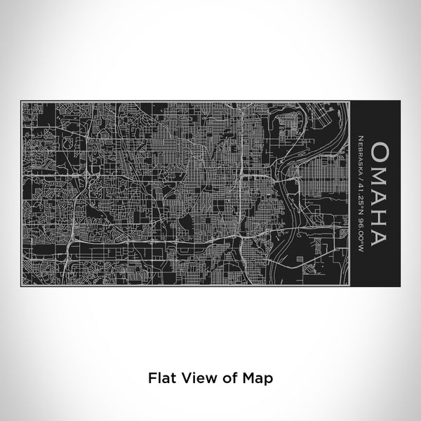 Omaha - Nebraska Map Insulated Bottle in Matte Black