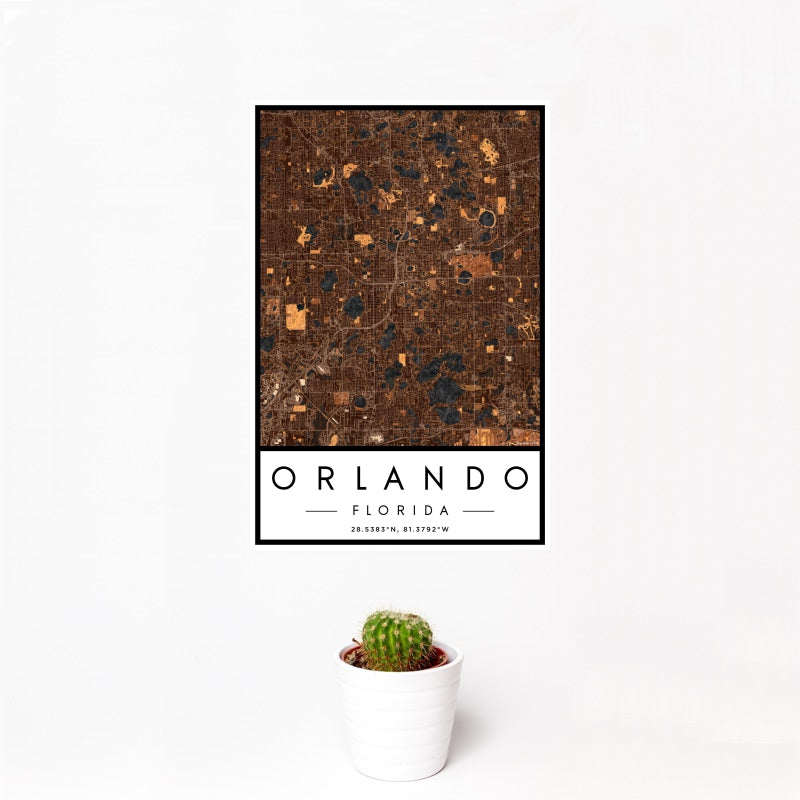 Orlando - Florida Map Print in Ember