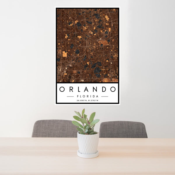 Orlando - Florida Map Print in Ember