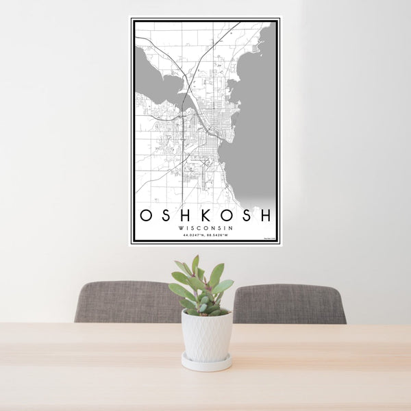 Oshkosh - Wisconsin Classic Map Print