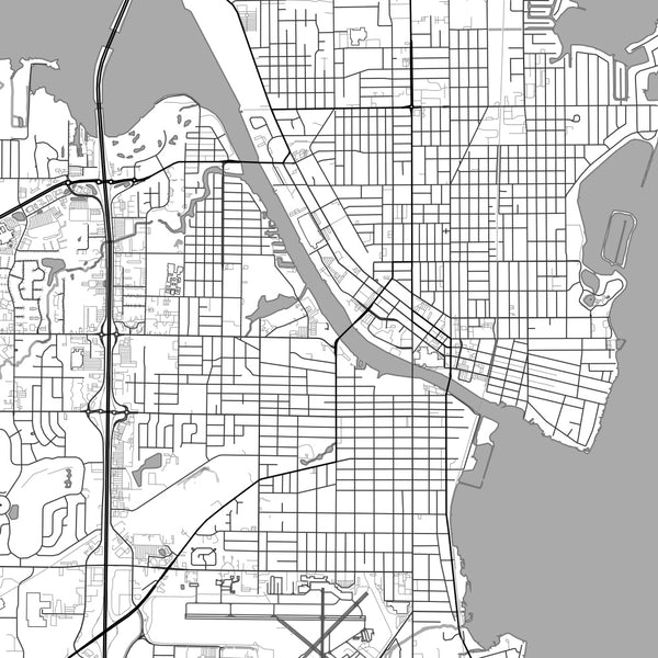 Oshkosh - Wisconsin Classic Map Print
