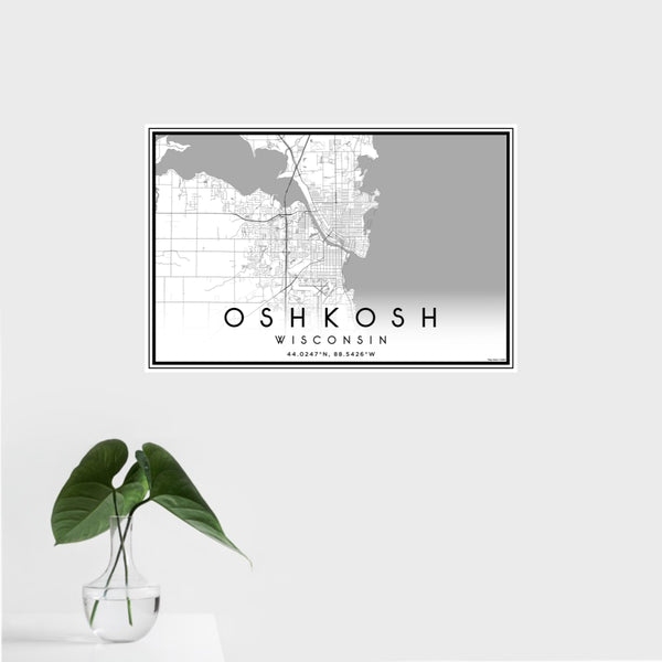 Oshkosh - Wisconsin Classic Map Print