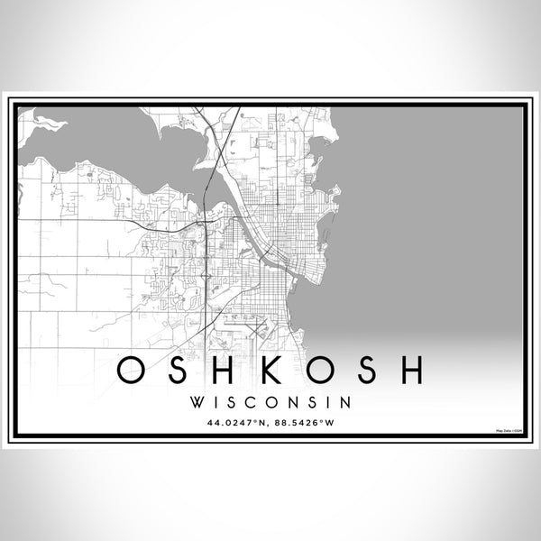 Oshkosh - Wisconsin Classic Map Print