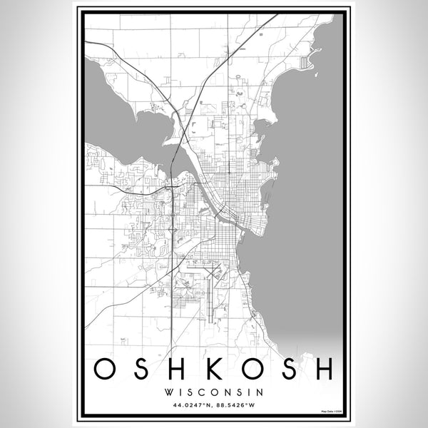Oshkosh - Wisconsin Classic Map Print
