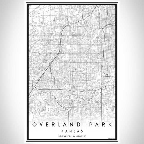 Overland Park - Kansas Classic Map Print