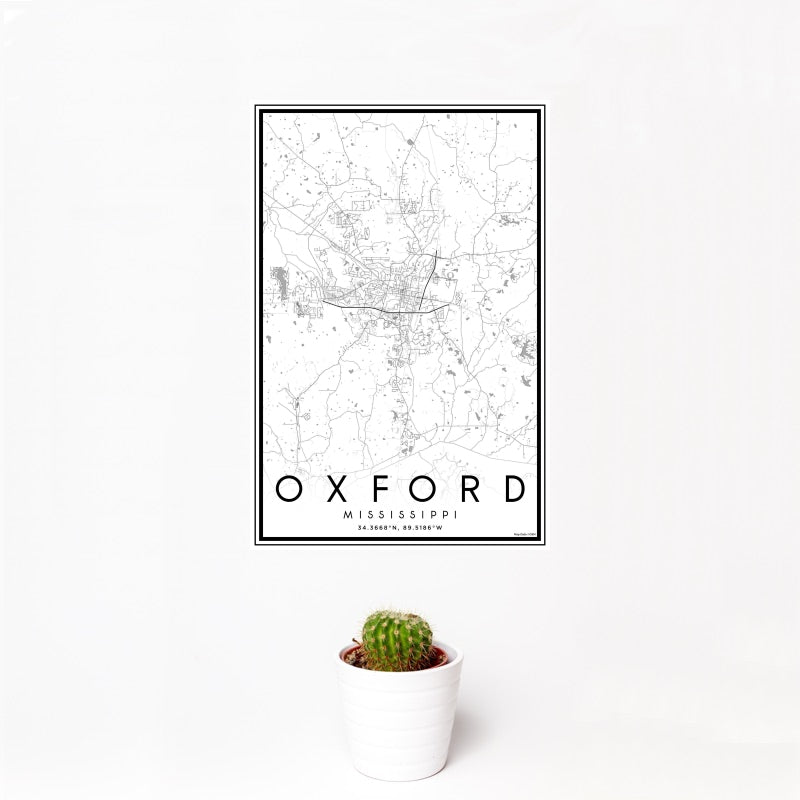 Oxford - Mississippi Classic Map Print