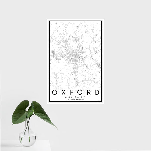 Oxford - Mississippi Classic Map Print