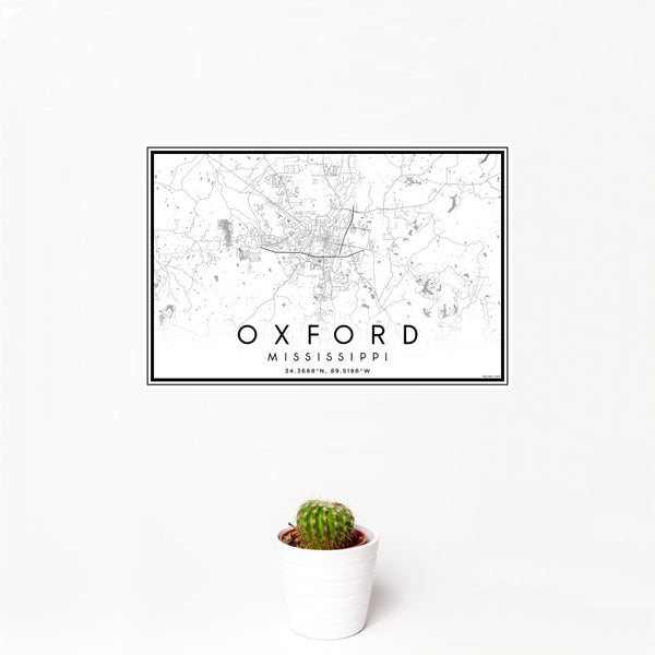 Oxford - Mississippi Classic Map Print