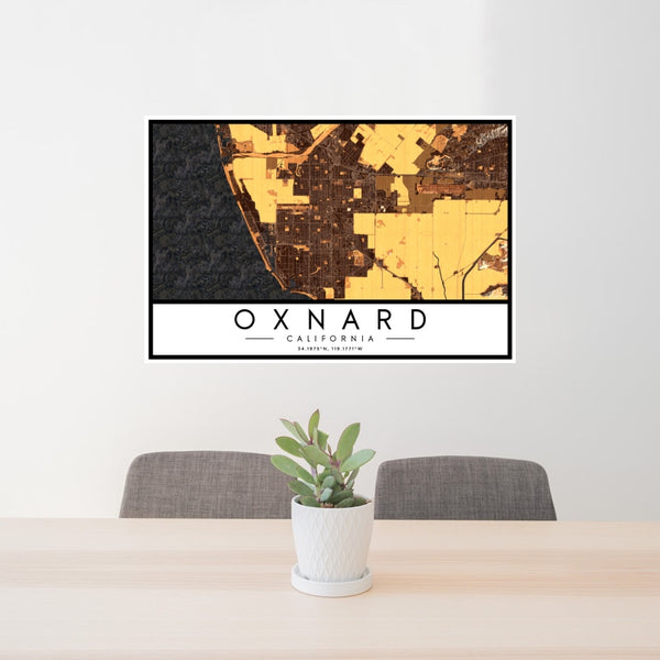 Oxnard - California Map Print in Ember