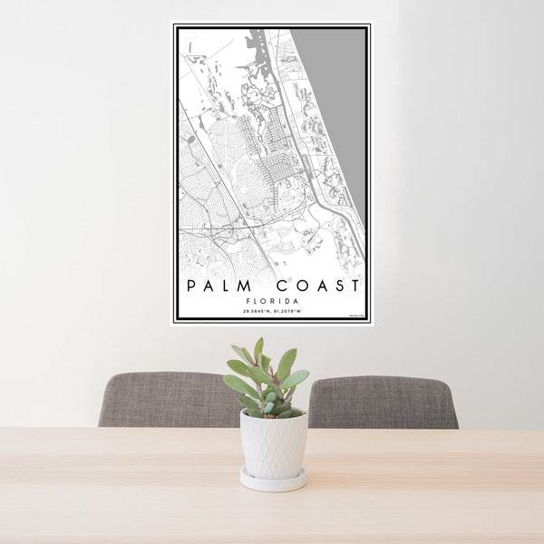 Palm Coast - Florida Classic Map Print