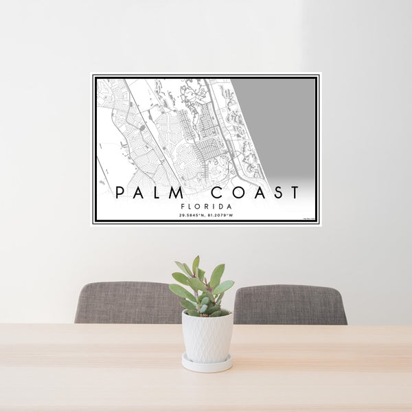 Palm Coast - Florida Classic Map Print