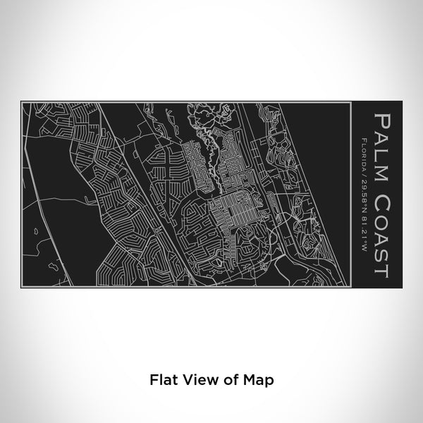 Palm Coast - Florida Map Insulated Bottle in Matte Black