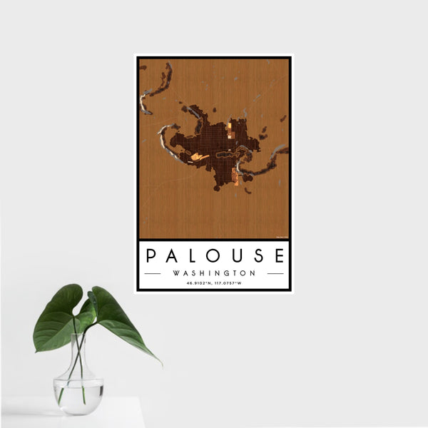 Palouse - Washington Map Print in Ember