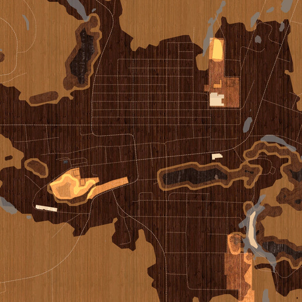 Palouse - Washington Map Print in Ember